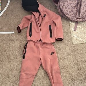 Nike Dusty Pink Tracksuit with Black Details